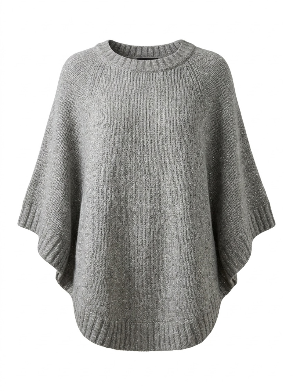 Michael Kors Gray Knit Poncho Sweater
